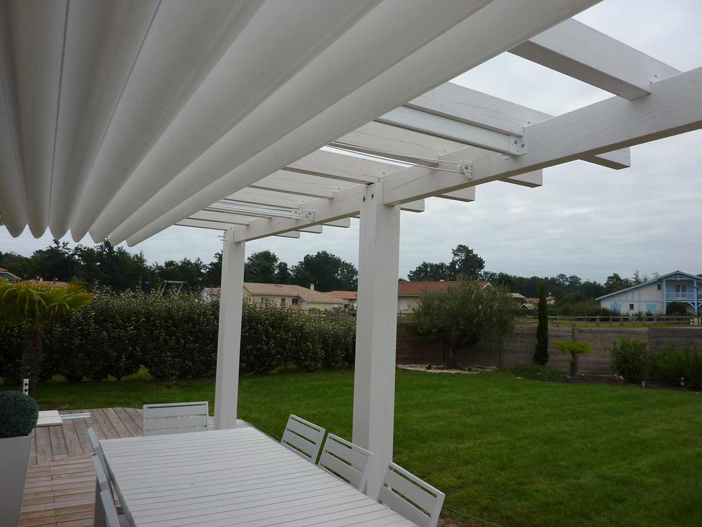 pergola bois landes